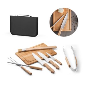 Kit churrasco em estojo de PU
